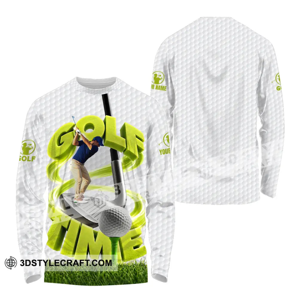Unisex Shirt - Custom Golf Time Shirt - Long Sleeve Shirt / S - T-shirt