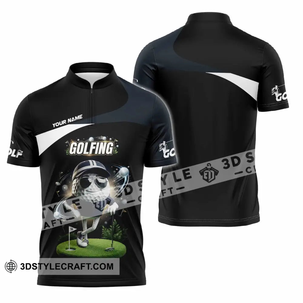 Unisex Shirt - Custom Golfing Shirt - Zipper Polo Shirt / S - T-shirt