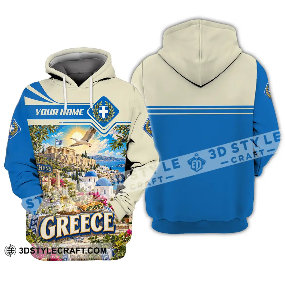 Unisex Shirt - Custom Greece Shirt - Hoodie / S - T-shirt
