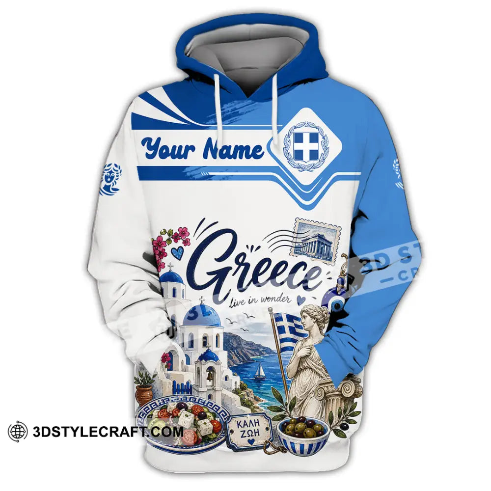 Unisex Shirt - Custom Greece Shirt - Hoodie / S - T-shirt