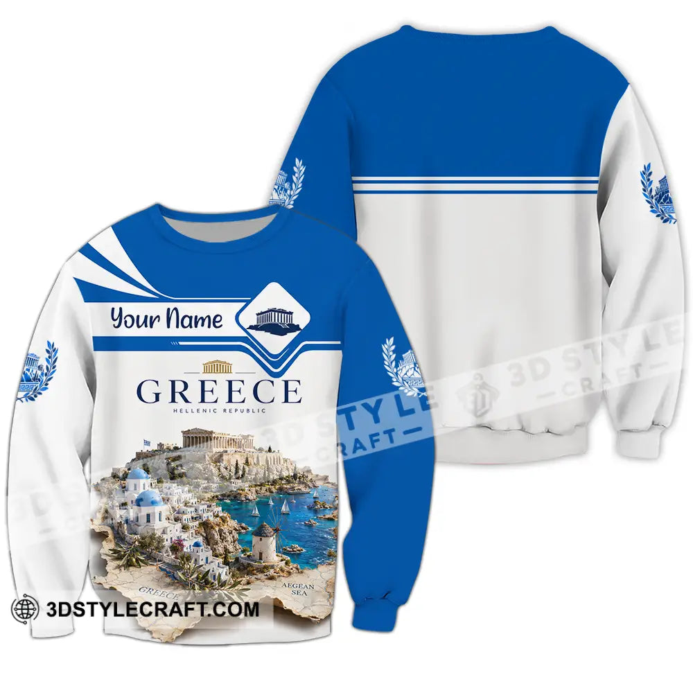 Unisex Shirt - Custom Greece Shirt - Long Sleeve / S - T-shirt