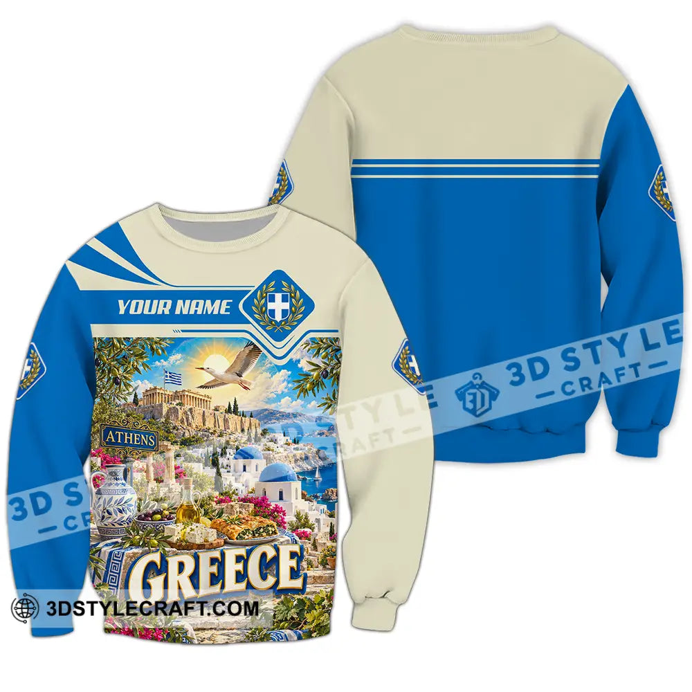 Unisex Shirt - Custom Greece Shirt - Long Sleeve / S - T-shirt