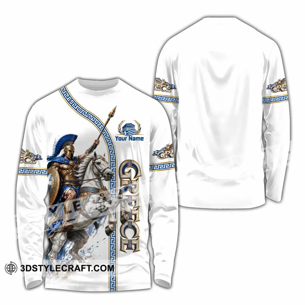 Unisex Shirt - Custom Greece Shirt - Long Sleeve Shirt / S - T-shirt