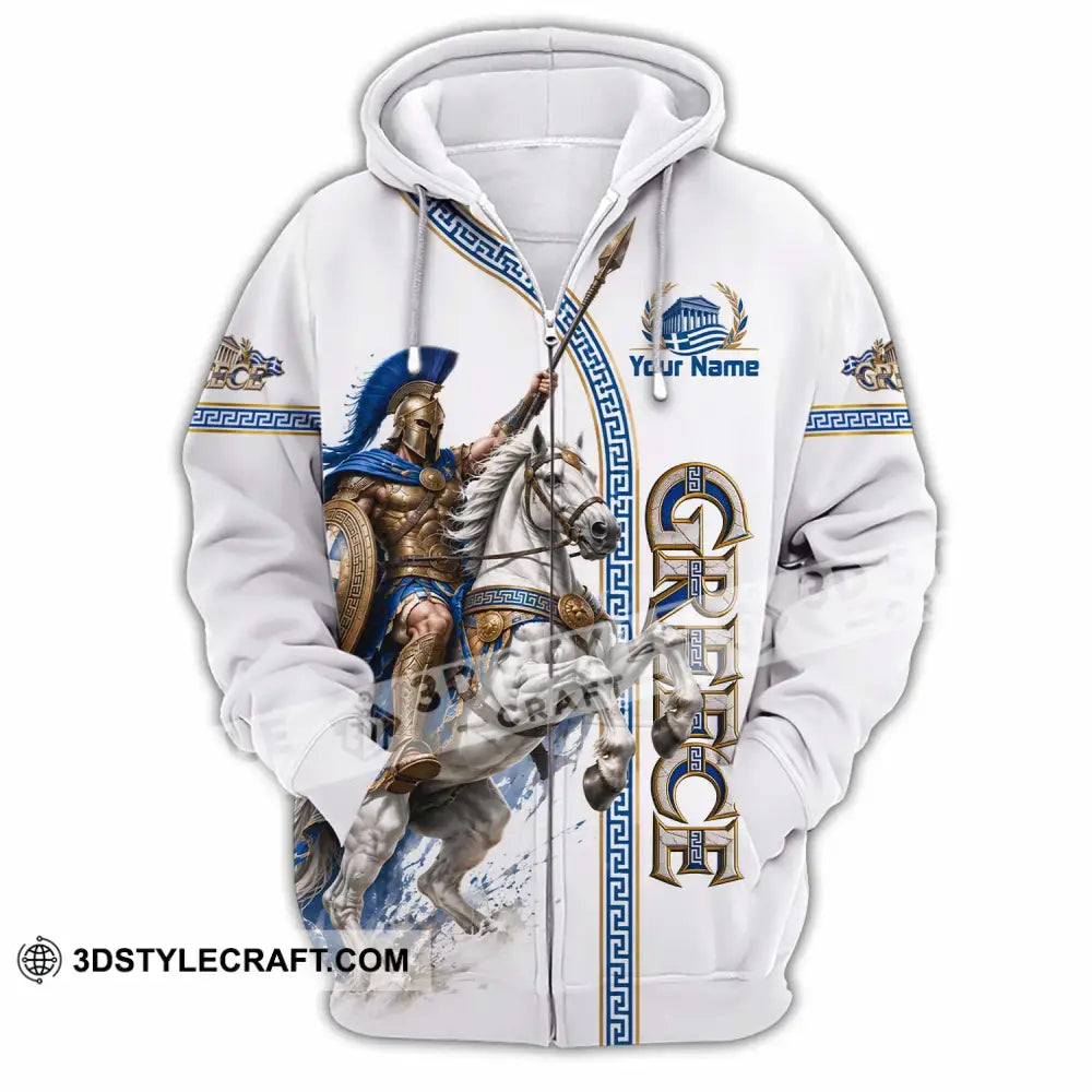 Unisex Shirt - Custom Greece Shirt - Zipper Hoodie / S - T-shirt