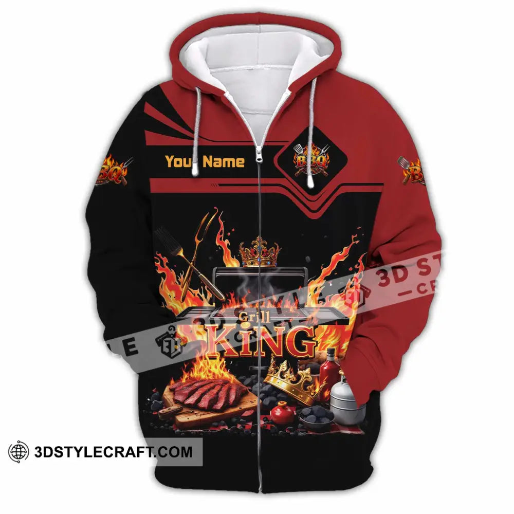 Unisex Shirt - Custom Grill King Shirt - Zipper Hoodie / S - T-shirt