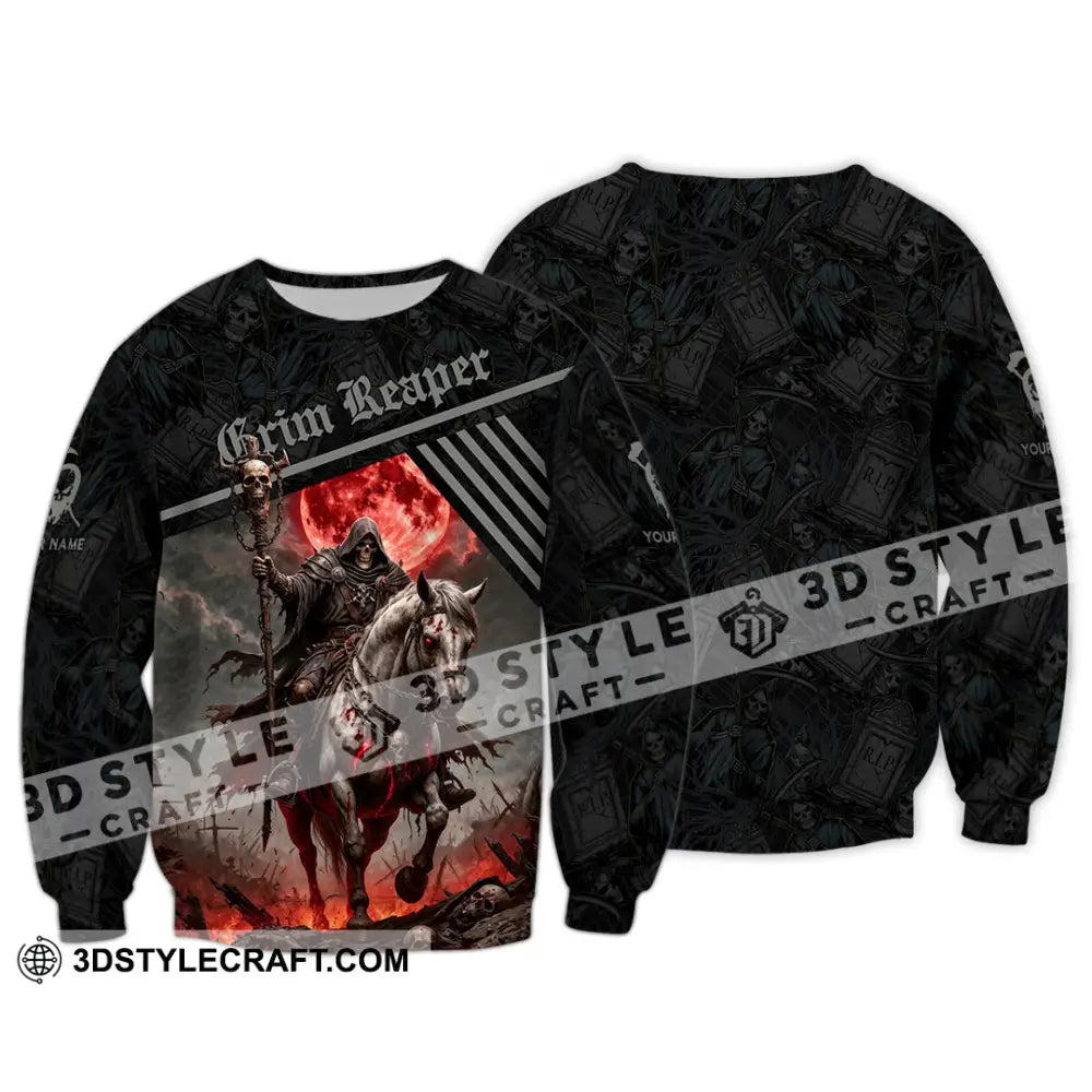 Unisex Shirt - Custom Grim Reaper Shirt Long Sleeve / S T-shirt