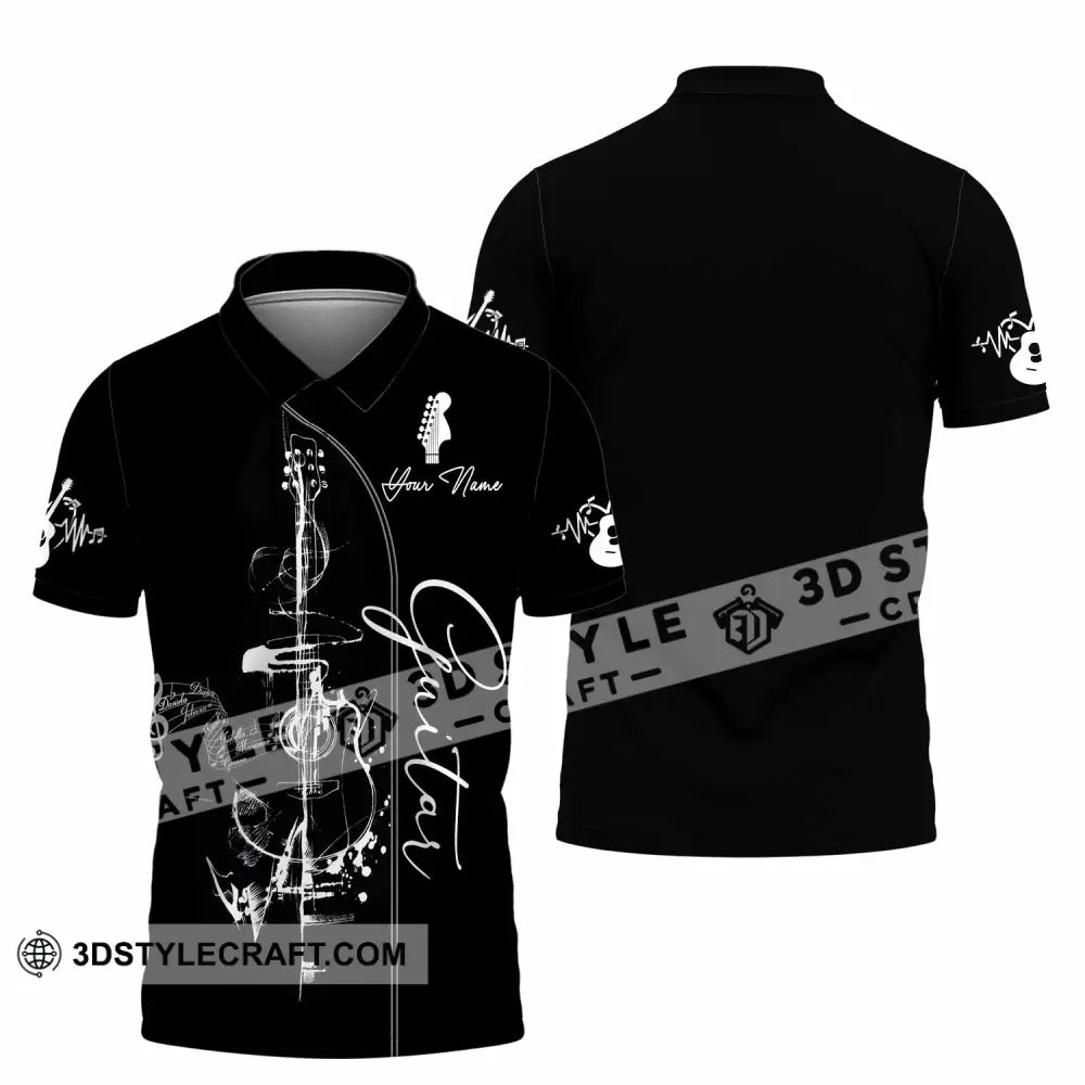 Unisex Shirt - Custom Guitar 3D Shirt - Polo Shirt / S - T-shirt