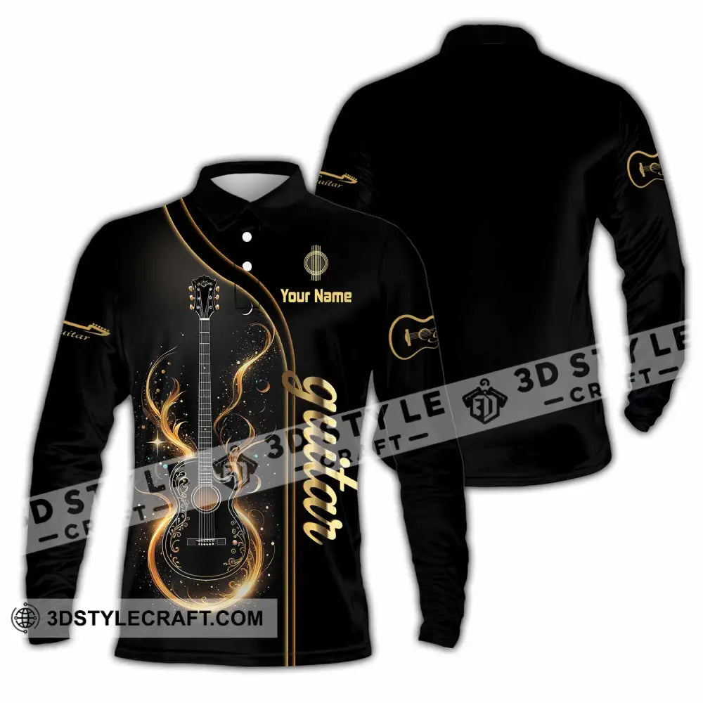 Unisex Shirt - Custom Guitar Shirt - Long Sleeve Polo / S - T-shirt