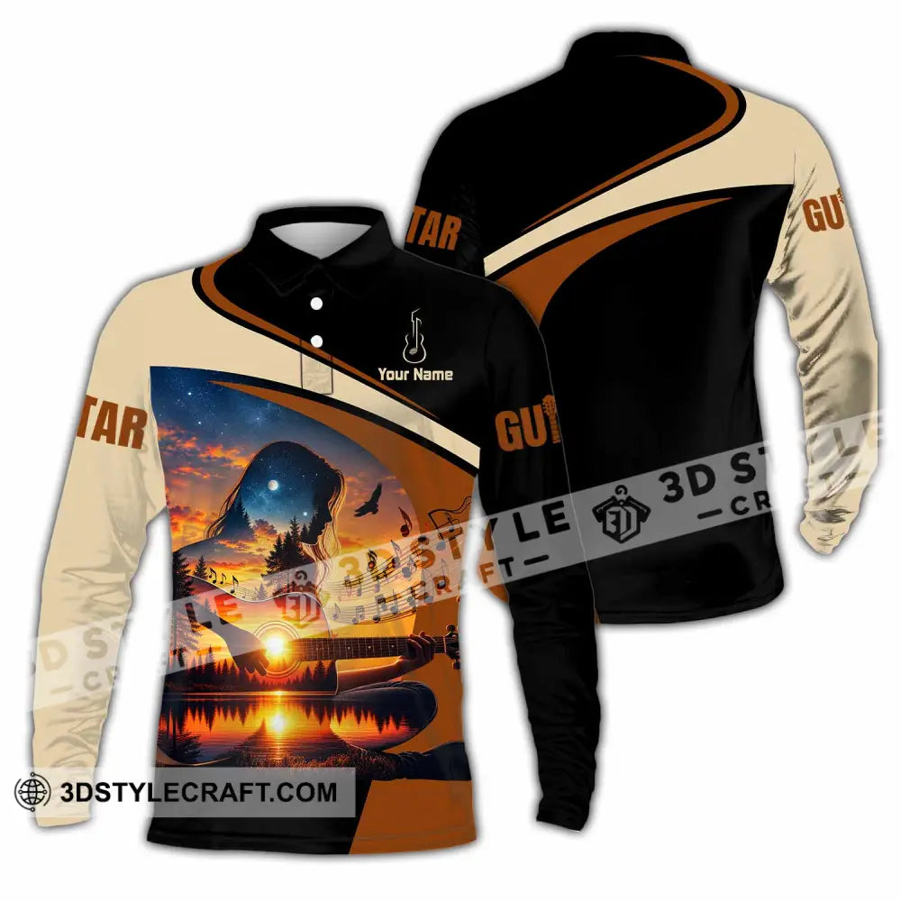Unisex Shirt - Custom Guitar Shirt - Long Sleeve Polo / S - T-shirt
