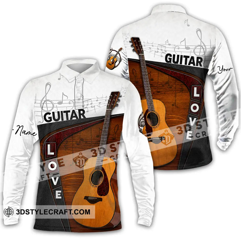 Unisex Shirt - Custom Guitar Shirt - Long Sleeve Polo / S - T-shirt
