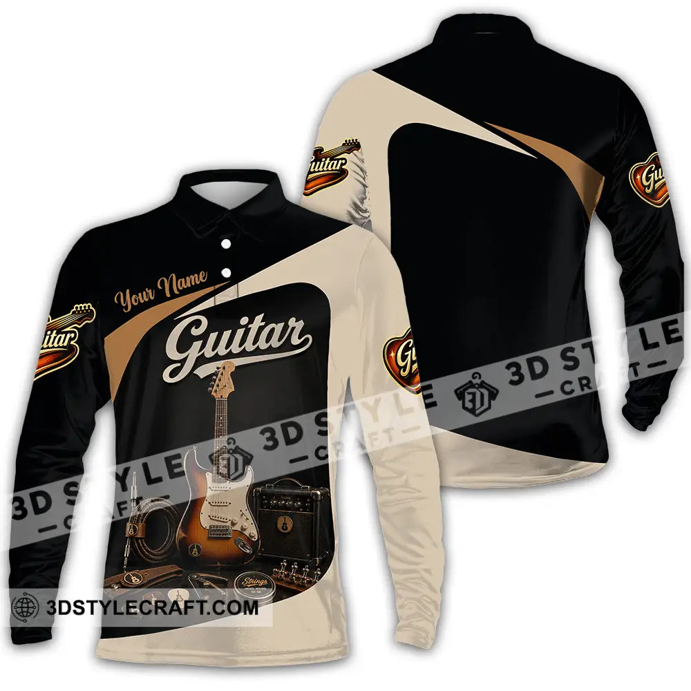 Unisex Shirt - Custom Guitar Shirt - Long Sleeve Polo / S - T-shirt