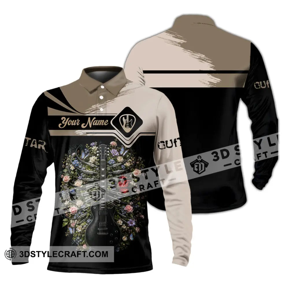 Unisex Shirt - Custom Guitar Shirt - Long Sleeve Polo / S - T-shirt