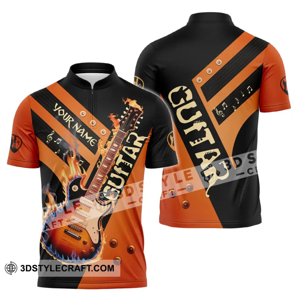 Unisex Shirt - Custom Guitar Shirt - Zipper Polo Shirt / S - T-shirt