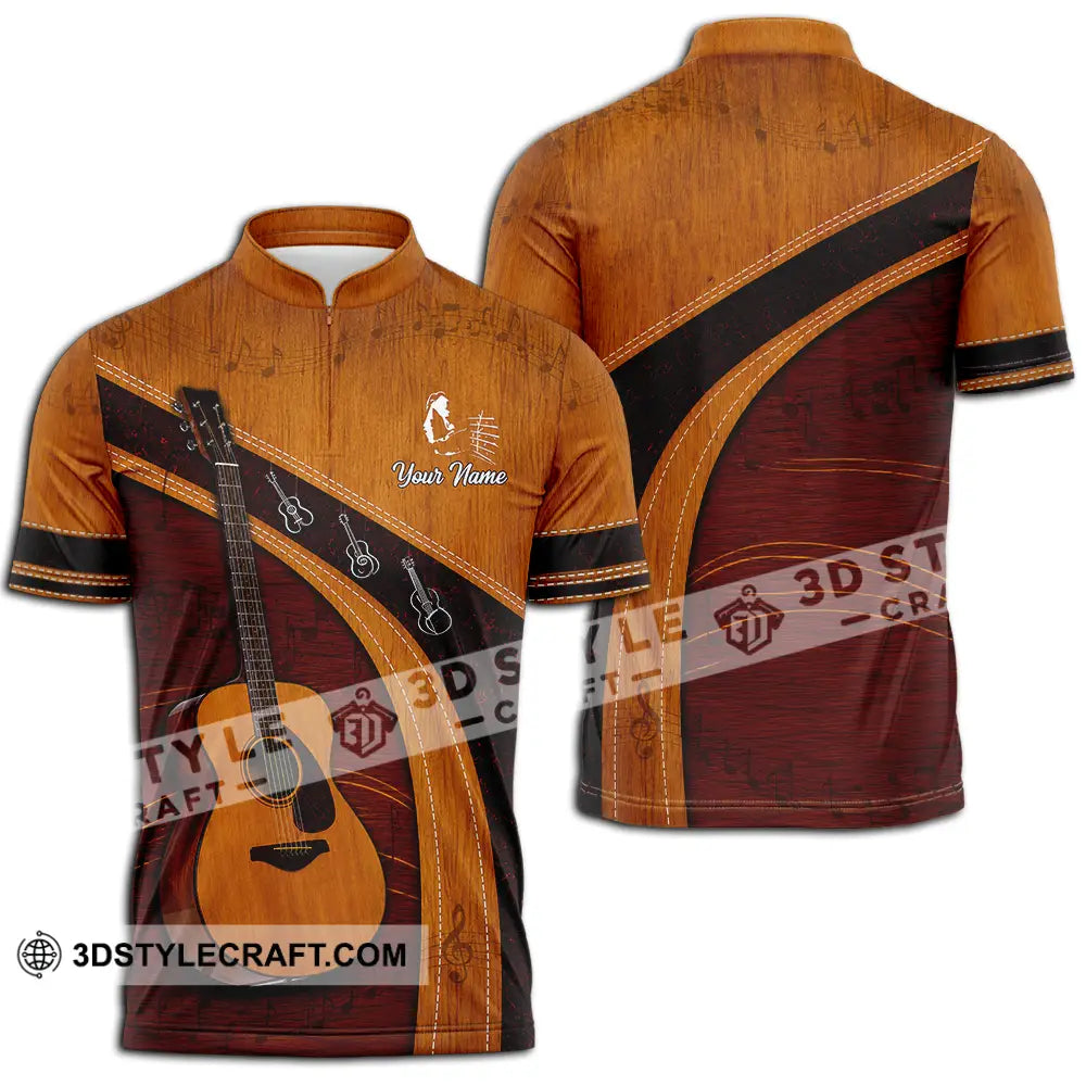 Unisex Shirt - Custom Guitar Shirt - Zipper Polo Shirt / S - T-shirt