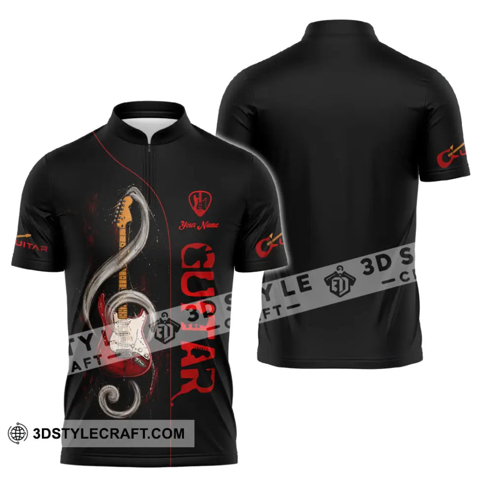 Unisex Shirt - Custom Guitar Shirt - Zipper Polo Shirt / S - T-shirt