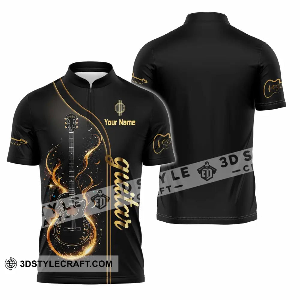 Unisex Shirt - Custom Guitar Shirt - Zipper Polo Shirt / S - T-shirt
