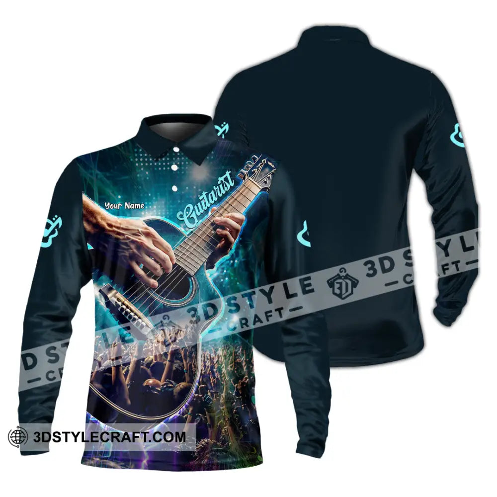 Unisex Shirt - Custom Guitarist Shirt - Long Sleeve Polo / S - T-shirt