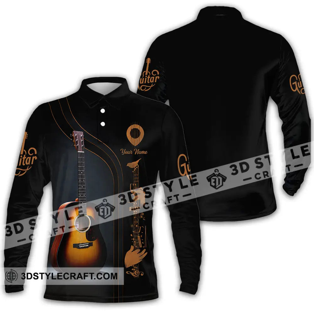 Unisex Shirt - Custom Guitarist Shirt - Long Sleeve Polo / S - T-shirt