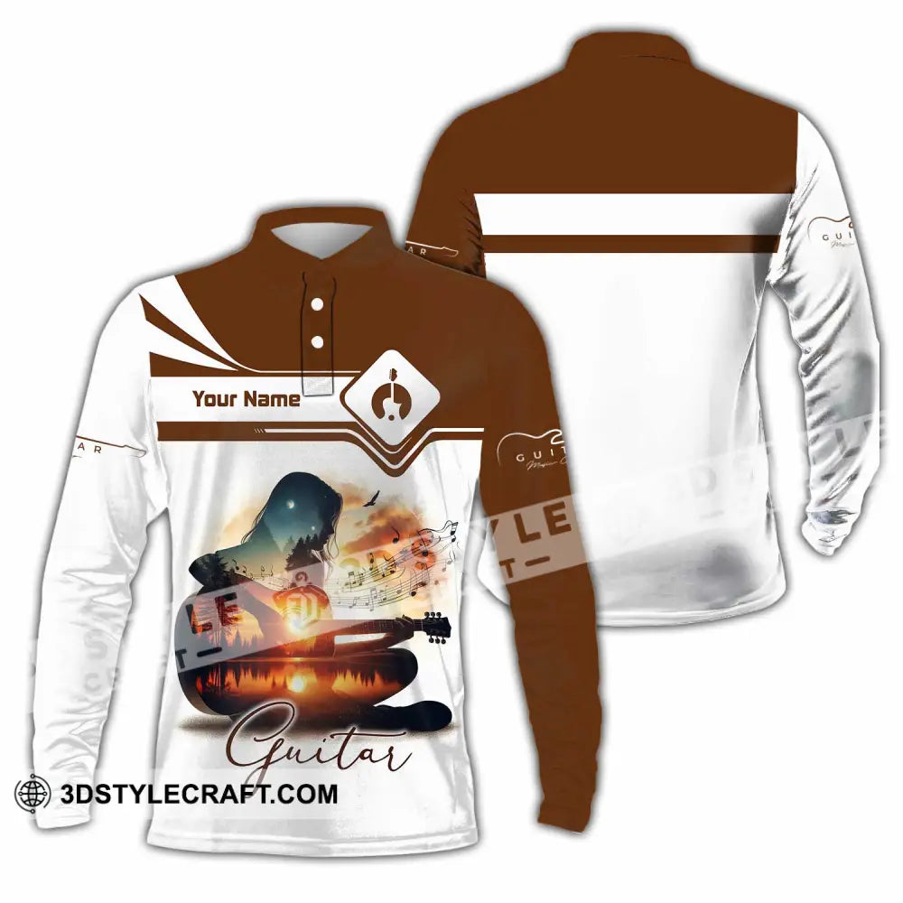 Unisex Shirt - Custom Guitarist Shirt - Long Sleeve Polo / S - T-shirt