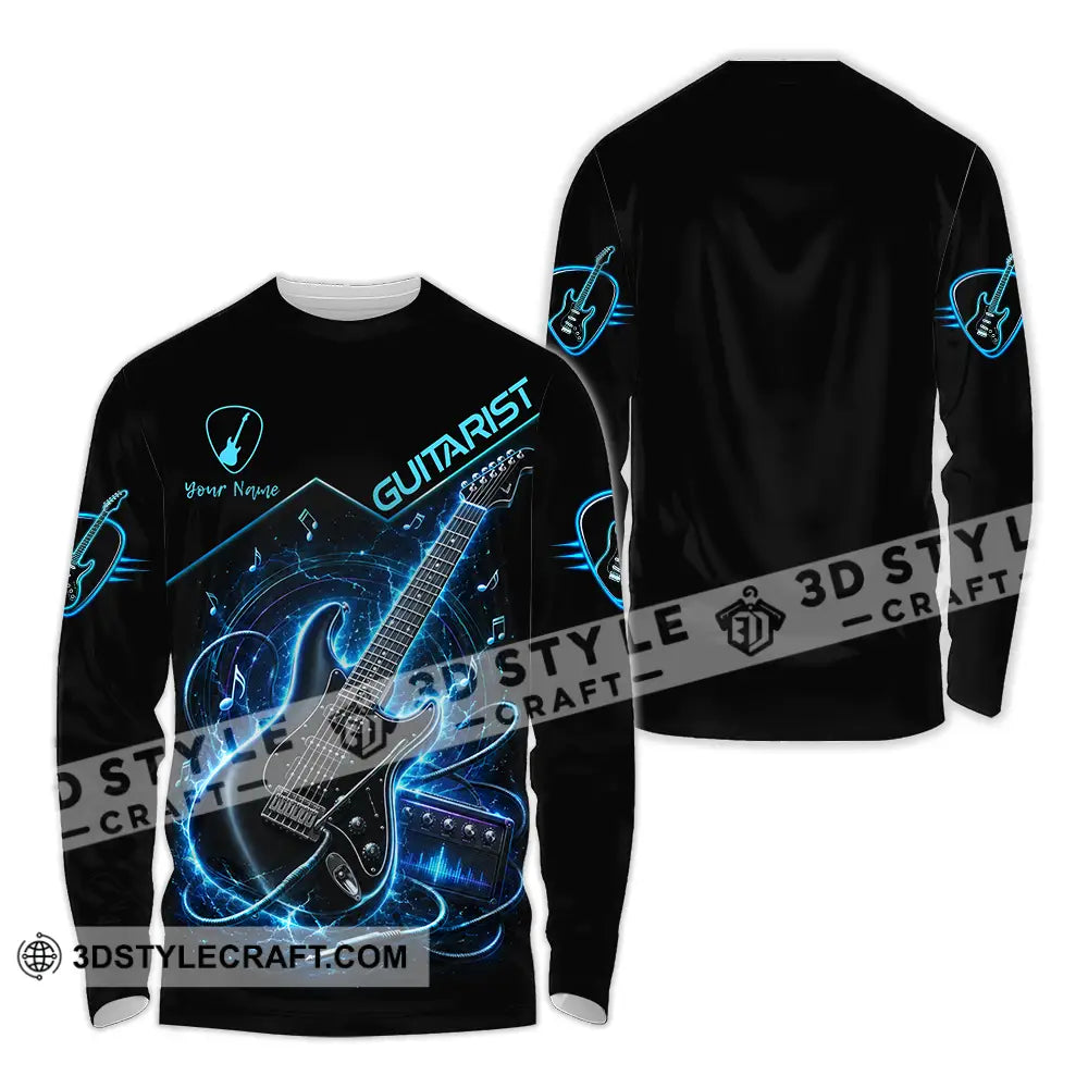 Unisex Shirt - Custom Guitarist Shirt - Long Sleeve Shirt / S - T-shirt