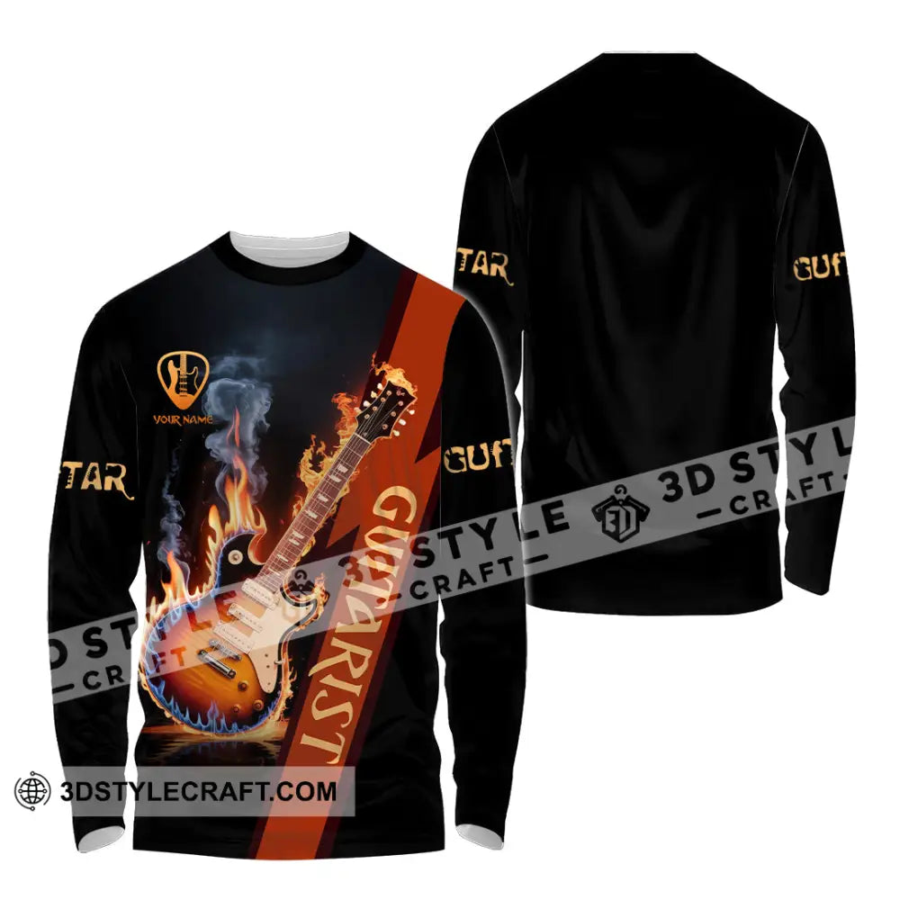Unisex Shirt - Custom Guitarist Shirt - Long Sleeve Shirt / S - T-shirt