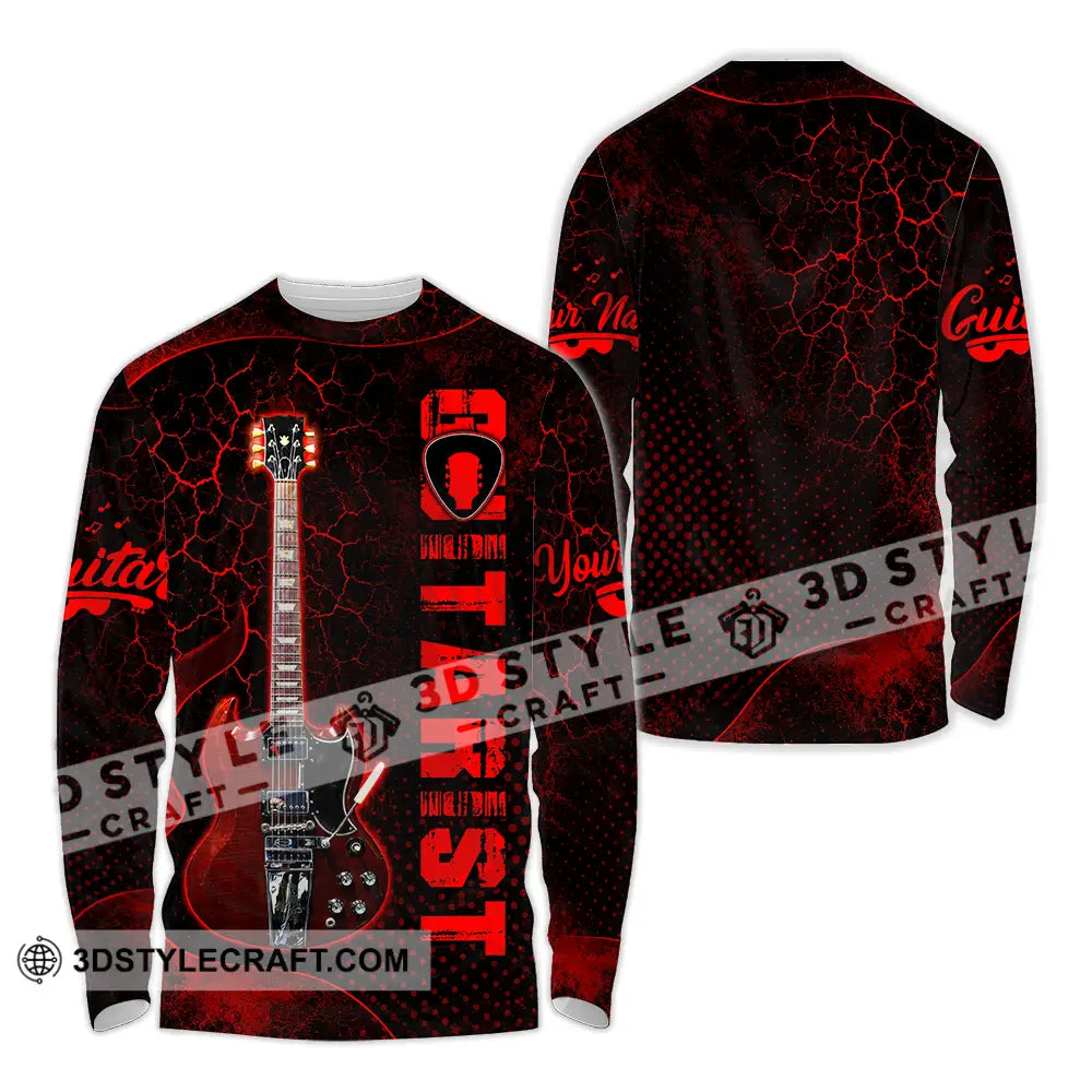 Unisex Shirt - Custom Guitarist Shirt - Long Sleeve Shirt / S - T-shirt