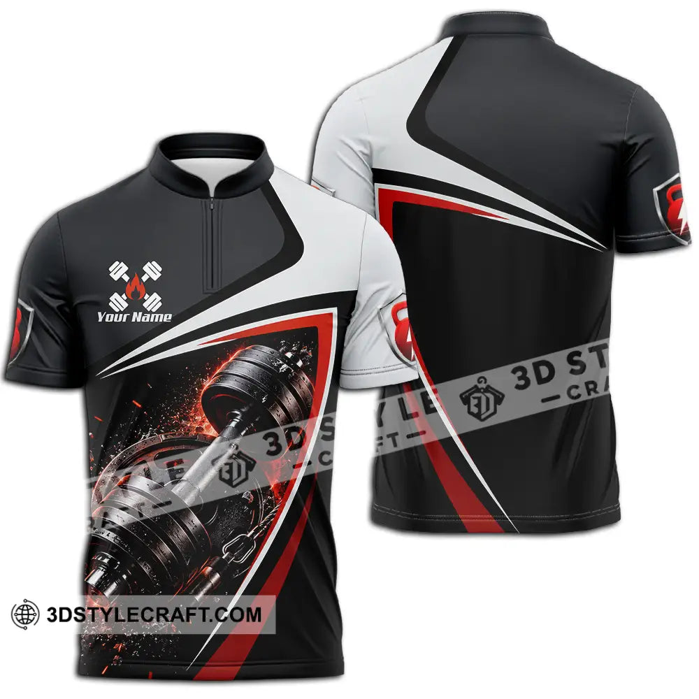 Unisex Shirt - Custom Gym Lover Shirt - Zipper Polo Shirt / S - T-shirt