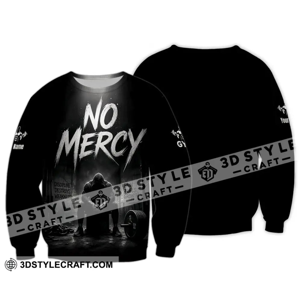 Unisex Shirt - Custom Gym No Mercy Shirt - Long Sleeve / S - T-shirt