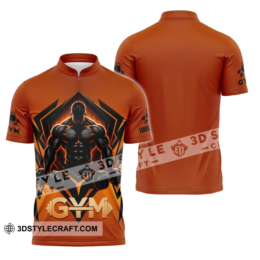 Unisex Shirt - Custom Gym Shirt - Zipper Polo Shirt / S - T-shirt