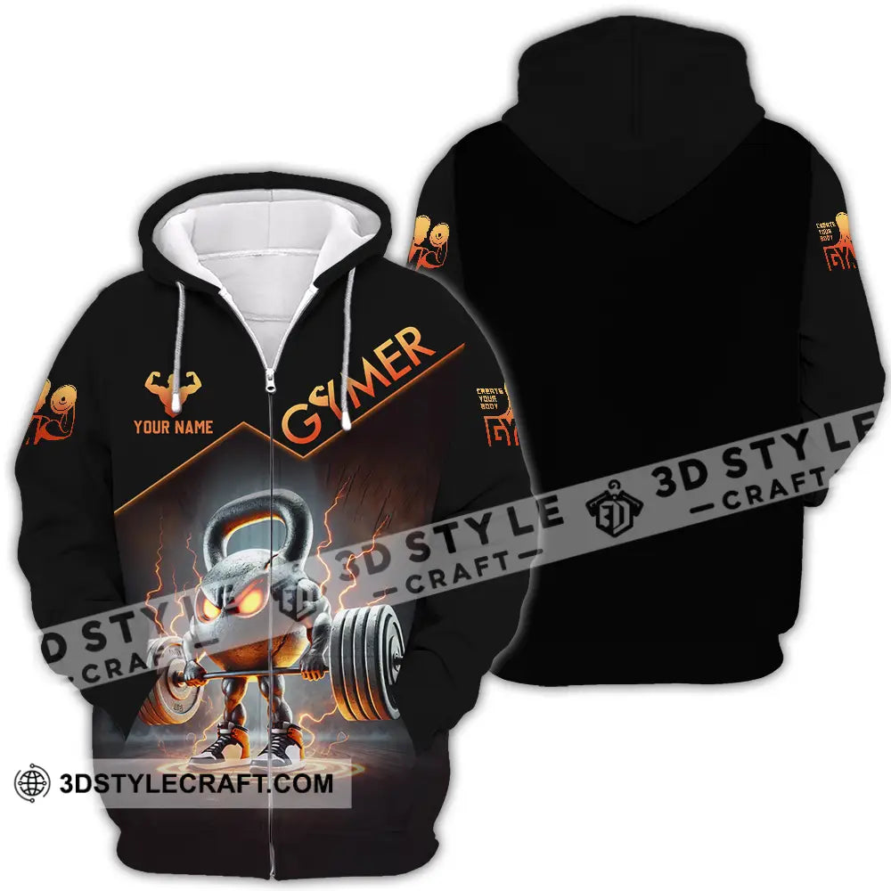 Unisex Shirt - Custom Gymer Lover Shirt Zipper Hoodie / S T-shirt