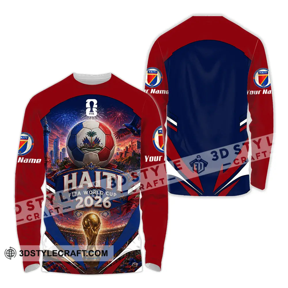 Unisex Shirt - Custom Haiti World Cup 2026 Shirt - Long Sleeve Shirt / S - T-shirt
