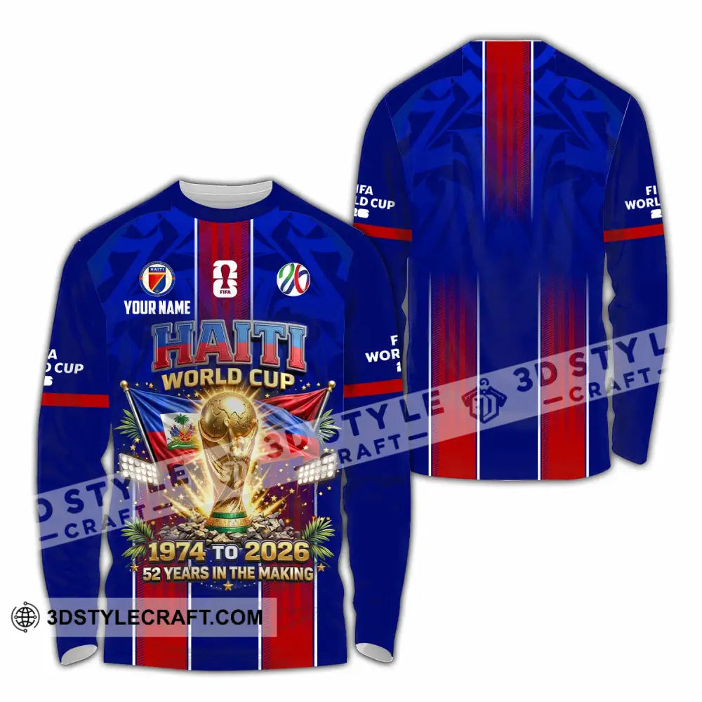 Unisex Shirt - Custom Haiti World Cup 2026 Shirt - Long Sleeve Shirt / S - T-shirt