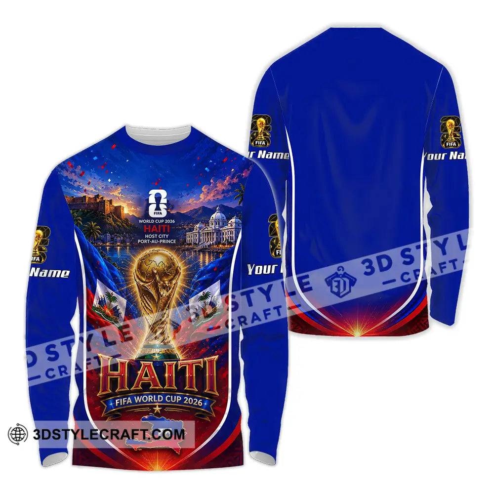 Unisex Shirt - Custom Haiti World Cup 2026 Shirt - Long Sleeve Shirt / S - T-shirt