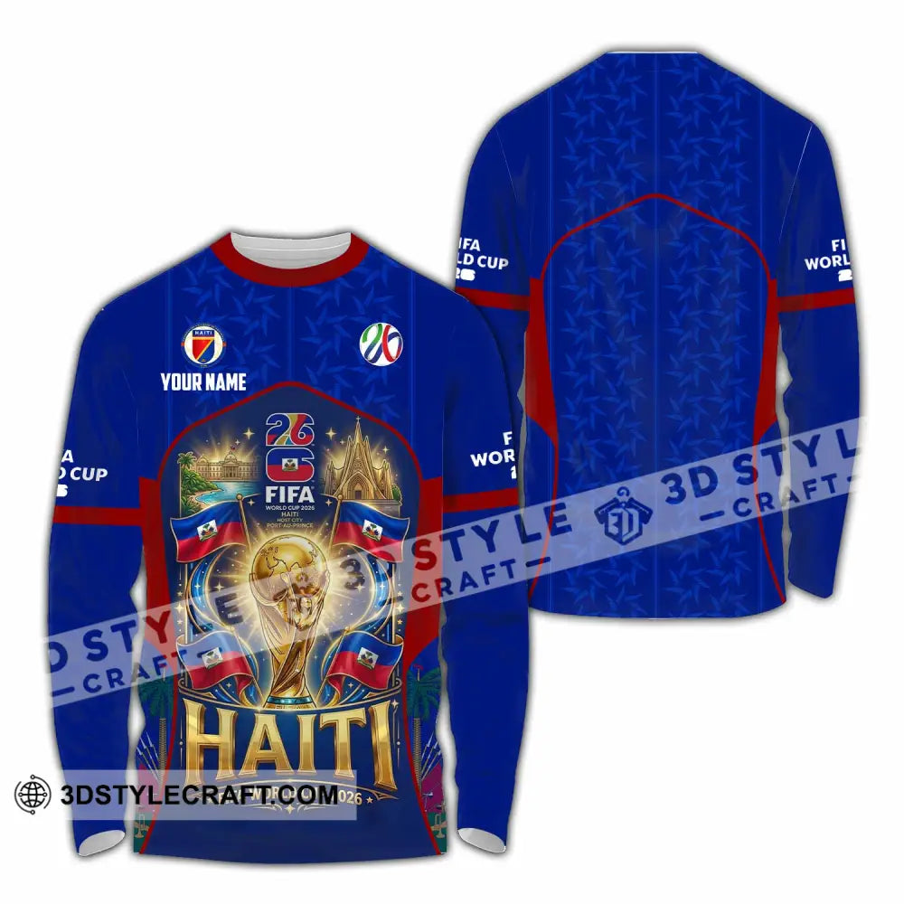 Unisex Shirt - Custom Haiti World Cup 2026 Shirt - Long Sleeve Shirt / S - T-shirt