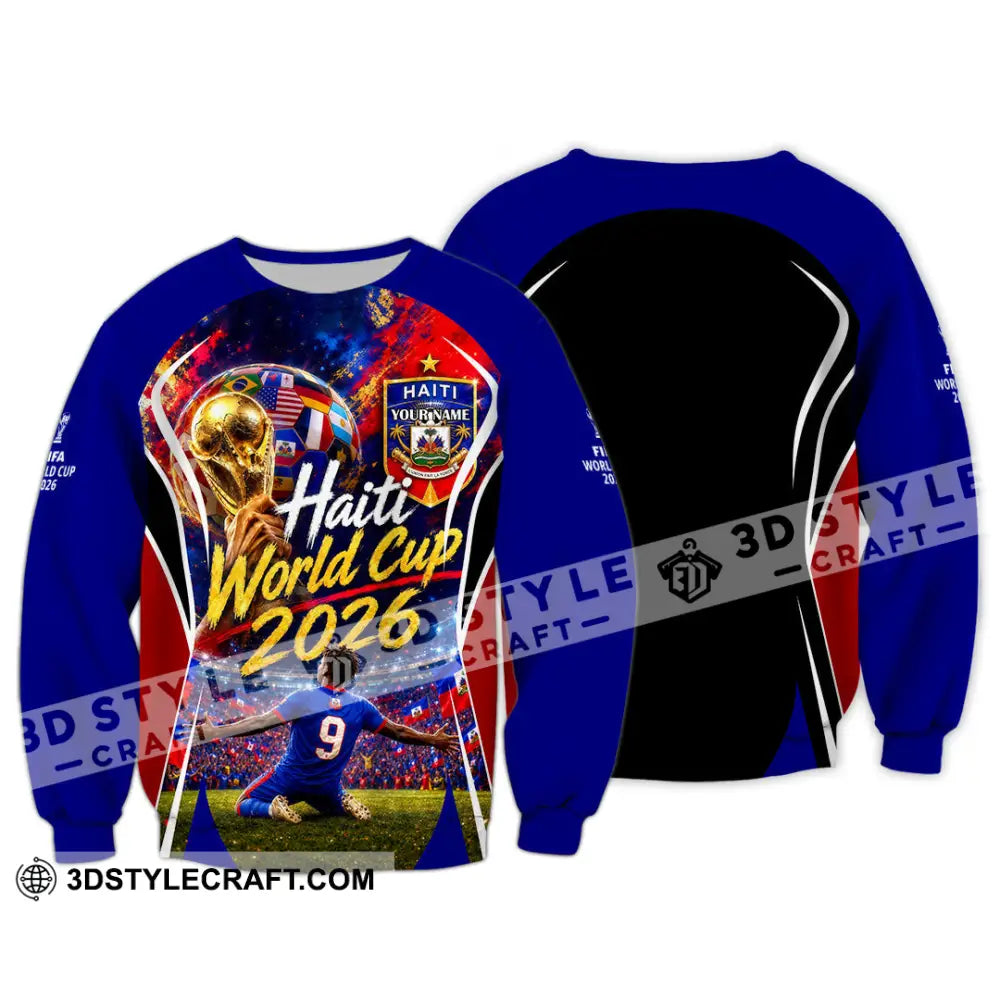Unisex Shirt - Custom Haiti World Cup 2026 Shirt - Long Sleeve / S - T-shirt