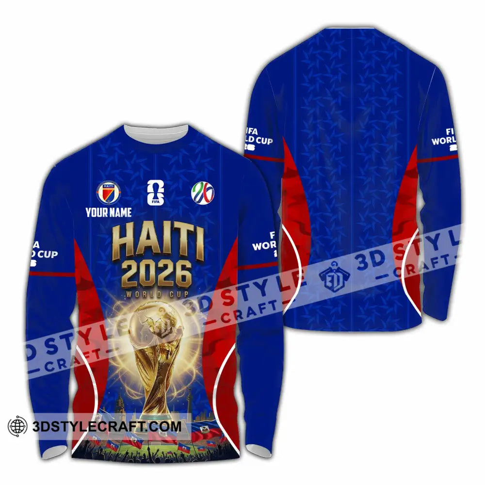 Unisex Shirt - Custom Haiti World Cup 2026 Shirt - Long Sleeve Shirt / S - T-shirt