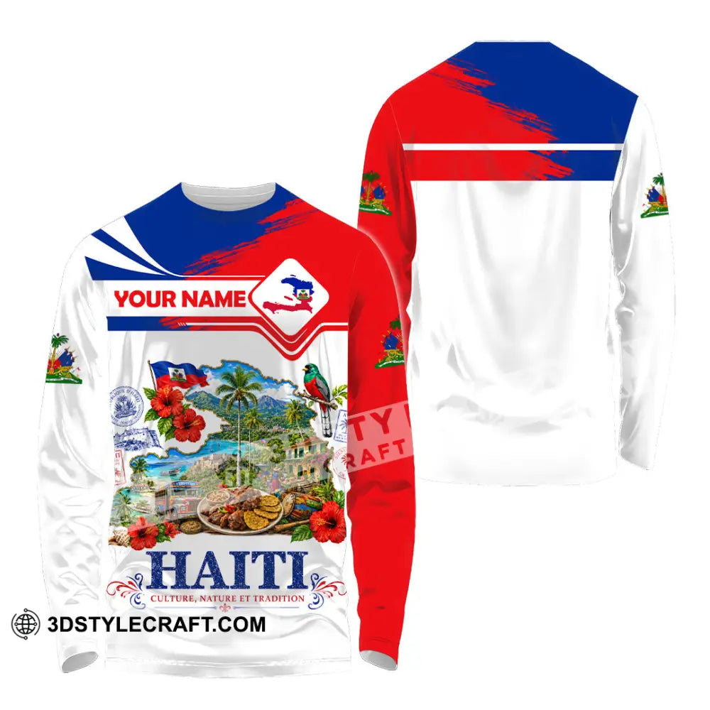 Unisex Shirt - Custom Haiti Shirt - Long Sleeve Shirt / S - T-shirt