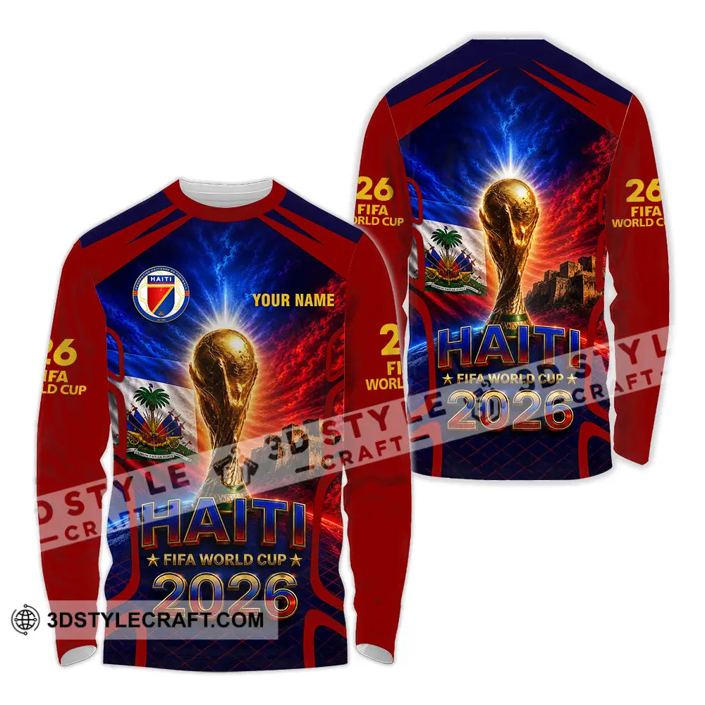 Unisex Shirt - Custom Haiti World Cup 2026 Shirt - Long Sleeve Shirt / S - T-shirt