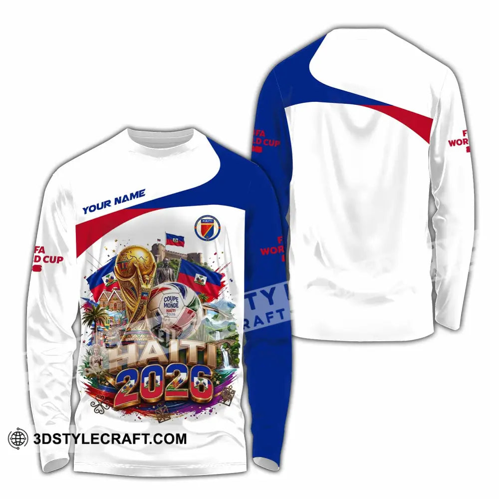 Unisex Shirt - Custom Haiti World Cup 2026 Shirt - Long Sleeve Shirt / S - T-shirt