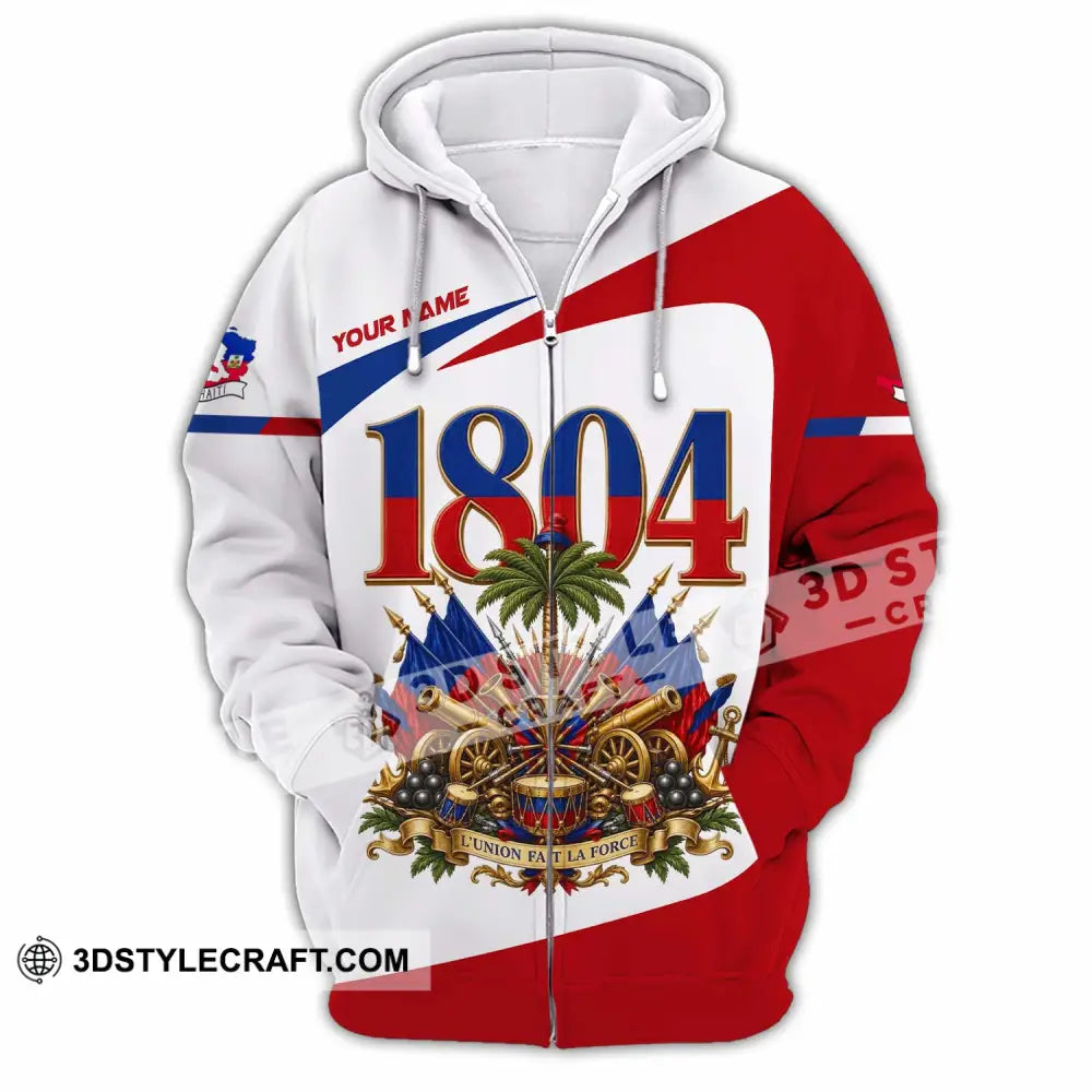 Unisex Shirt - Custom Haiti Shirt - Zipper Hoodie / S - T-shirt