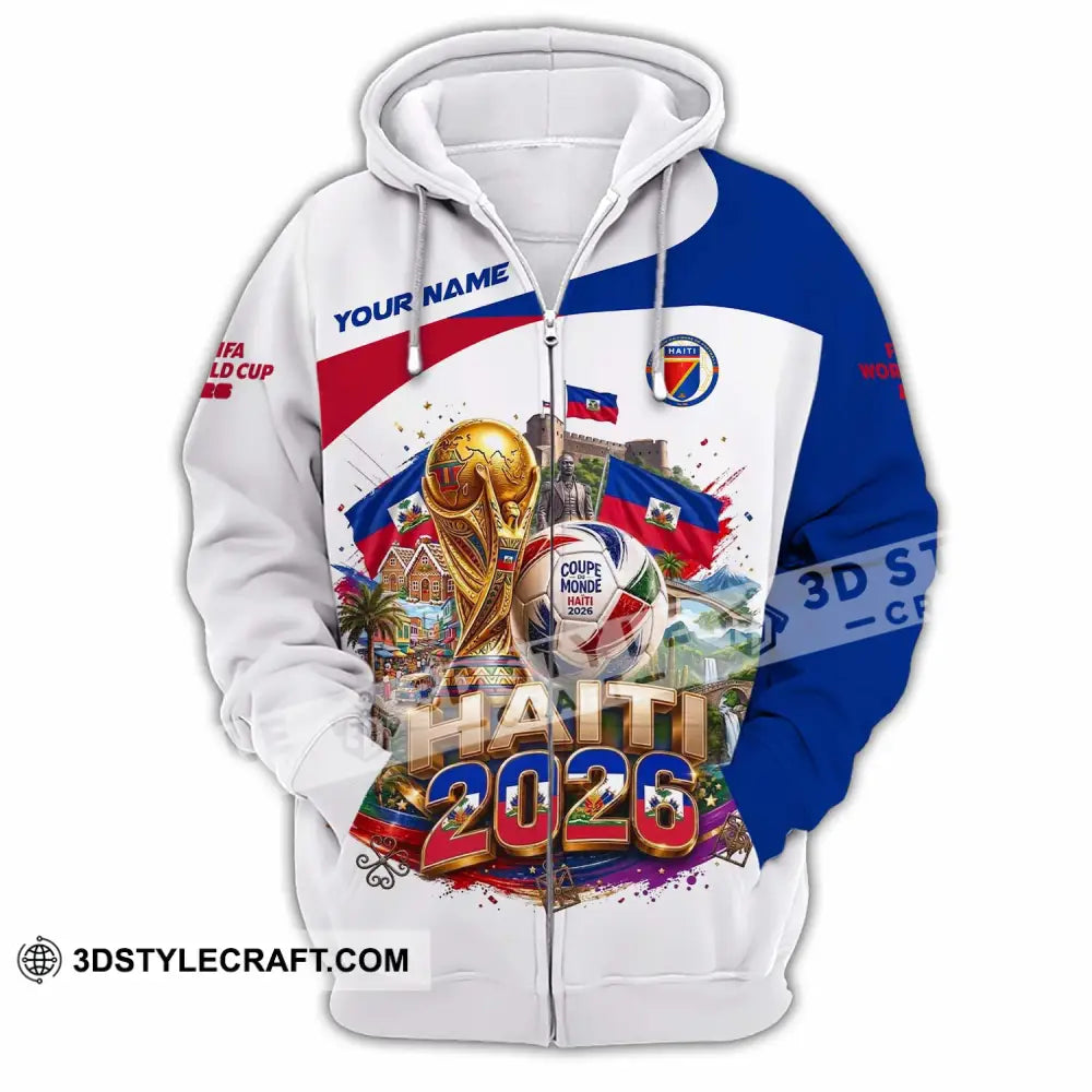 Unisex Shirt - Custom Haiti World Cup 2026 Shirt - Zipper Hoodie / S - T-shirt