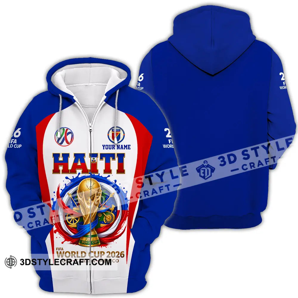 Unisex Shirt - Custom Haiti World Cup 2026 Shirt - Zipper Hoodie / S - T-shirt