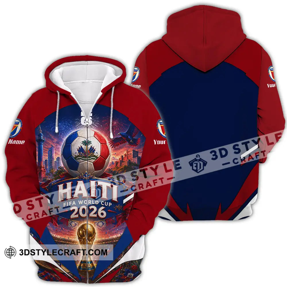 Unisex Shirt - Custom Haiti World Cup 2026 Shirt - Zipper Hoodie / S - T-shirt