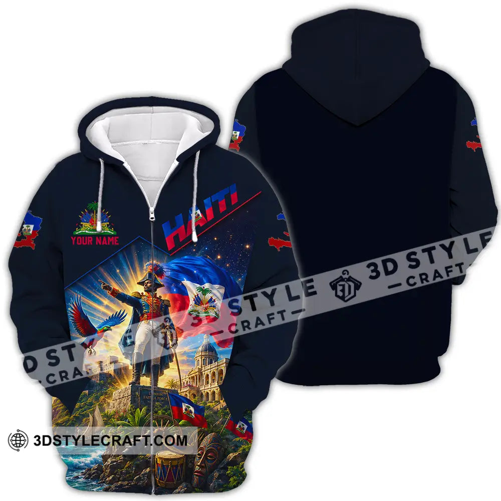 Unisex Shirt - Custom Haiti Shirt - Zipper Hoodie / S - T-shirt