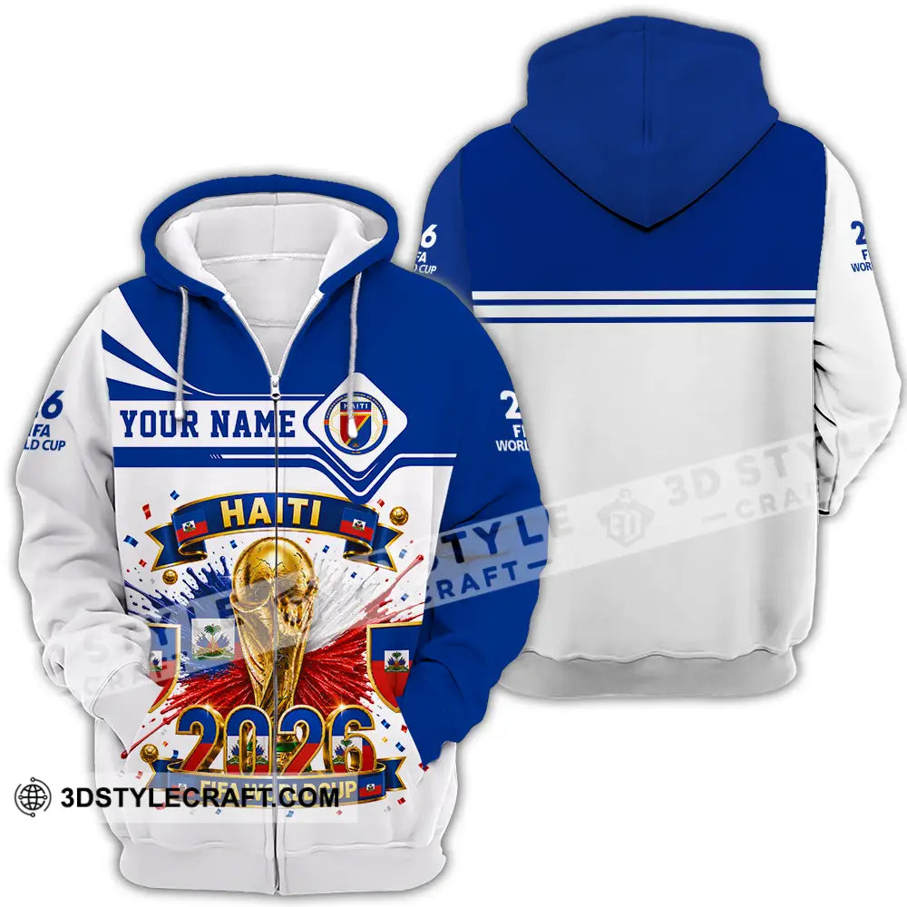 Unisex Shirt - Custom Haiti World Cup 2026 Shirt - Zipper Hoodie / S - T-shirt