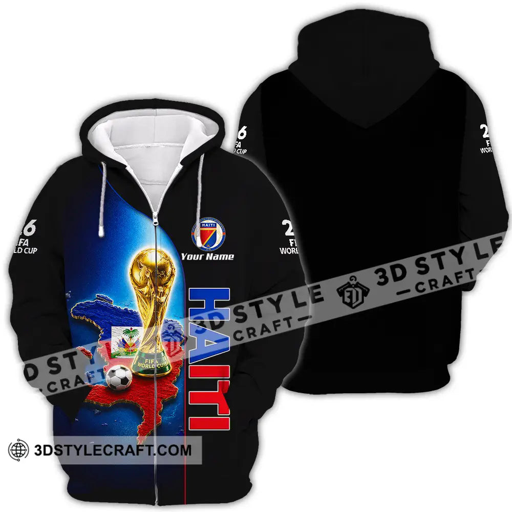 Unisex Shirt - Custom Haiti World Cup 2026 Shirt - Zipper Hoodie / S - T-shirt