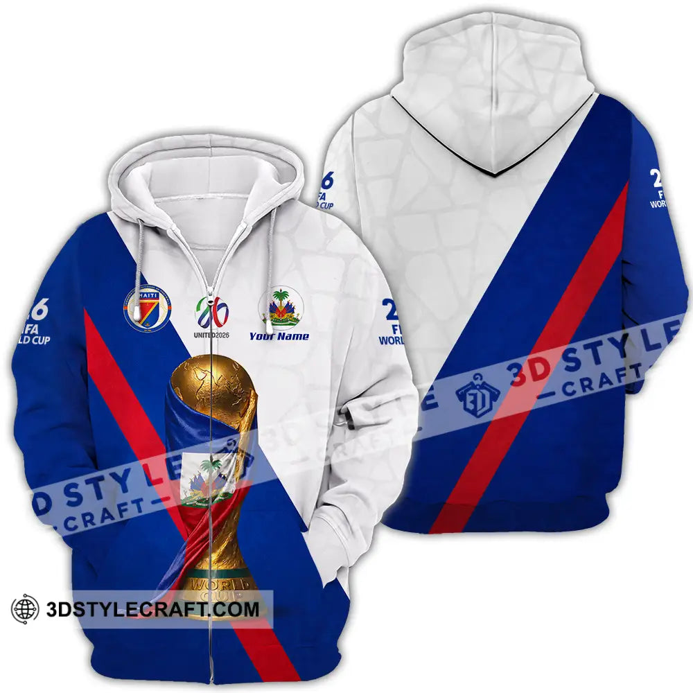 Unisex Shirt - Custom Haiti World Cup 2026 Shirt - Zipper Hoodie / S - T-shirt