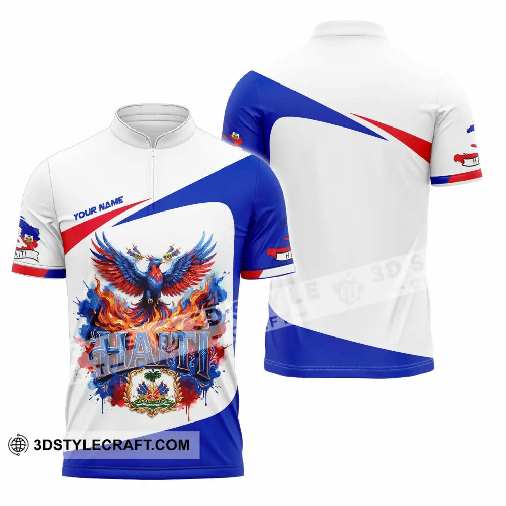 Unisex Shirt - Custom Haiti Shirt - Zipper Polo Shirt / S - T-shirt