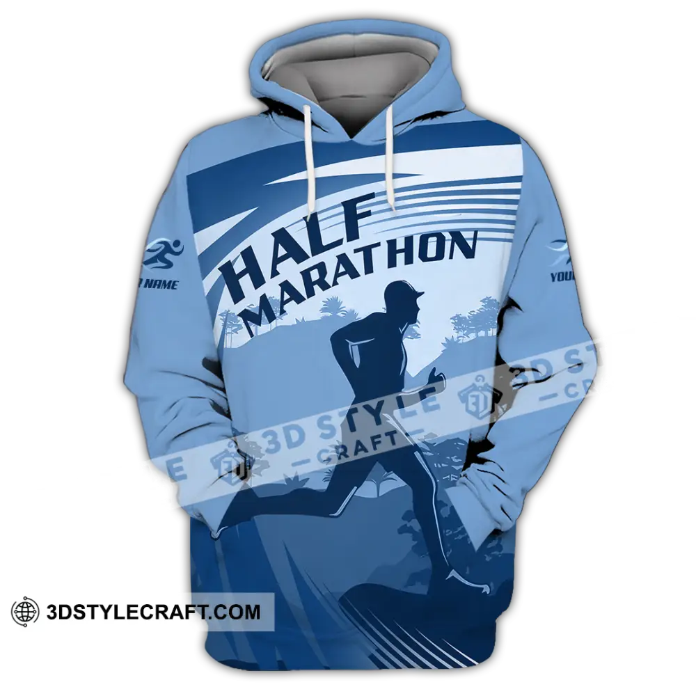 Unisex Shirt - Custom Half Marathon Run 3D Shirt Hoodie / S T-shirt
