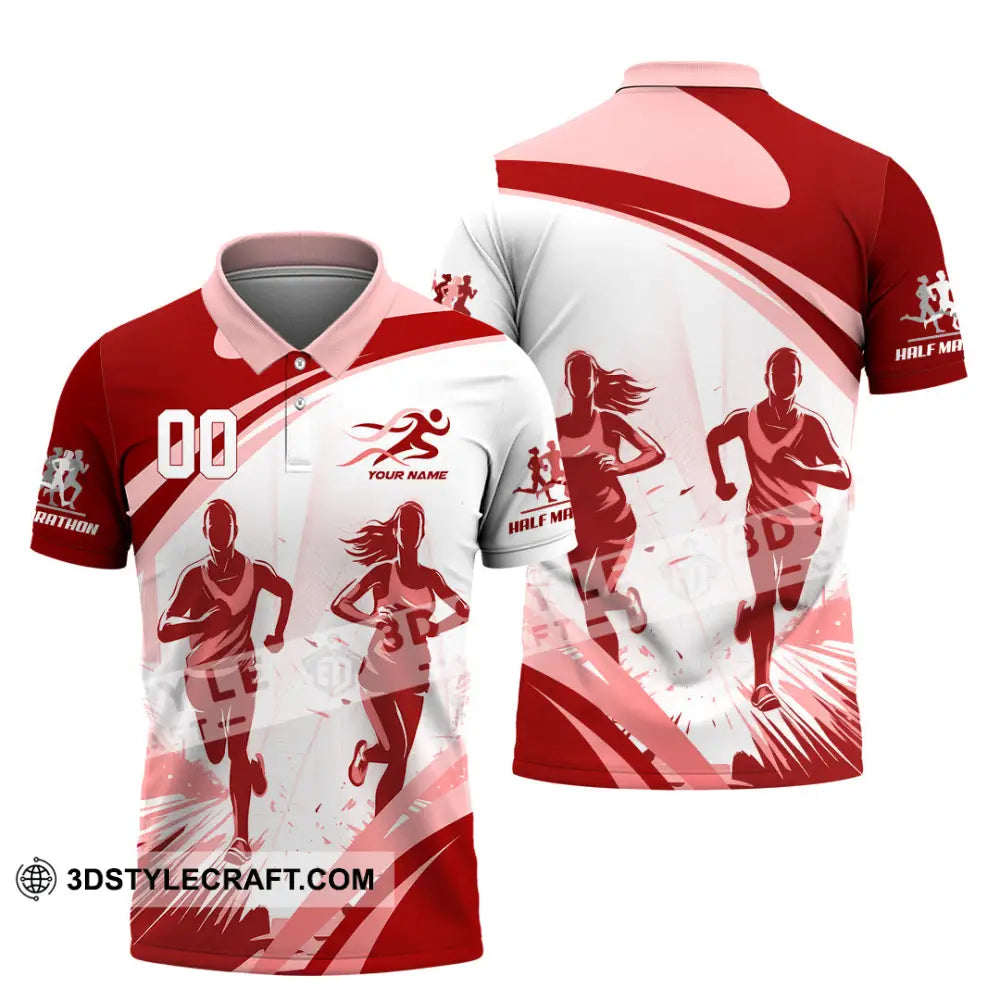 Unisex Shirt - Custom Half Marathon Run 3D Shirt Polo Shirt / S T-shirt